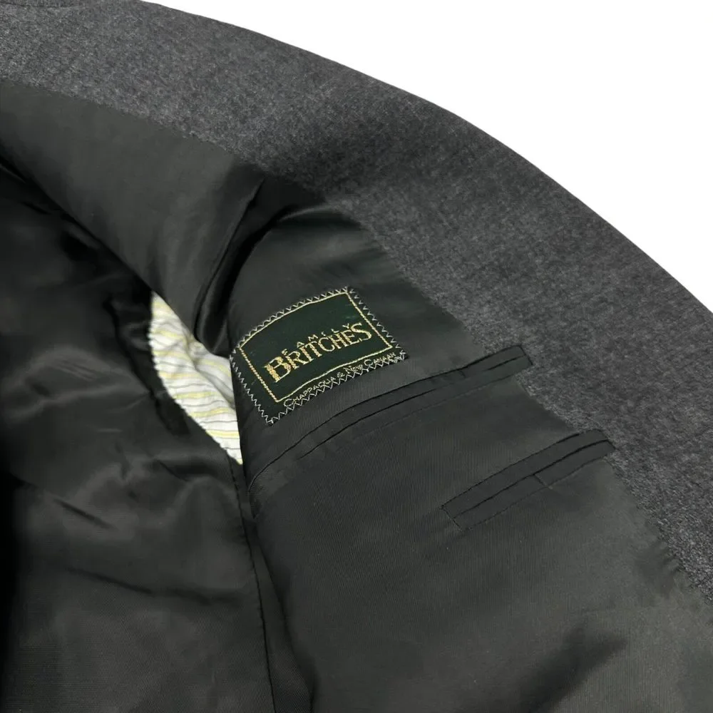 CORNELIANI Dark Grey Sport Coat Wool Cashmere‎ Blazer Jacket Family Britches 52